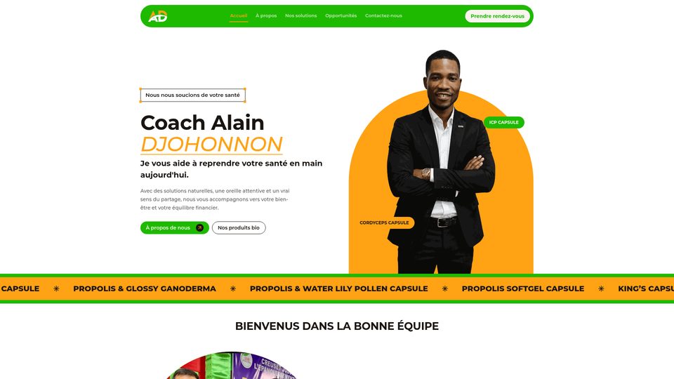 Aperçu du projet Alain Djohonnon